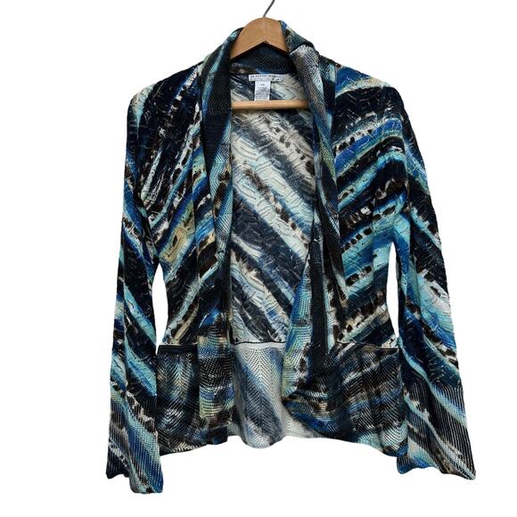Alberto Makali Women’s Cardigan - Size PS - Gorgeous Mixed Blue Pattern - Picture 1 of 7
